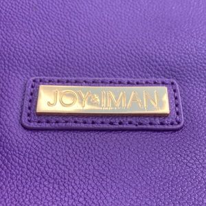 Purple leather purse One compartment and golden zipper